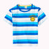 Boys' And Girls' Short Sleeve Stripe Smiley Face T-shirt